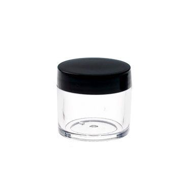 Баночка прозора з чорною кришкою 60 гр xh1100365 фото